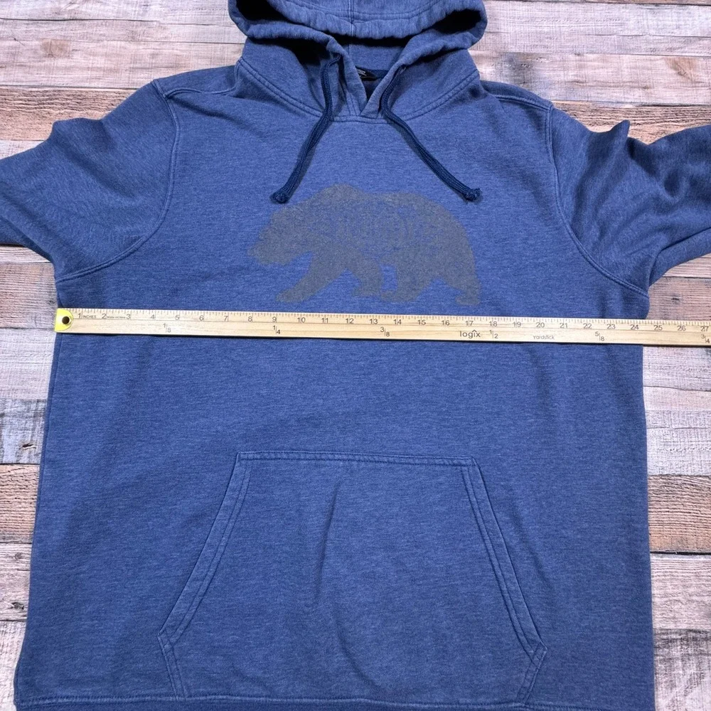 The North Face Mens XL Blue California Bear Graphic Pullover Hoodie‎ Sweatshirt